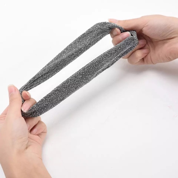 4/$16 Large Green Sparkly Scrunchies - Picture 2 of 2